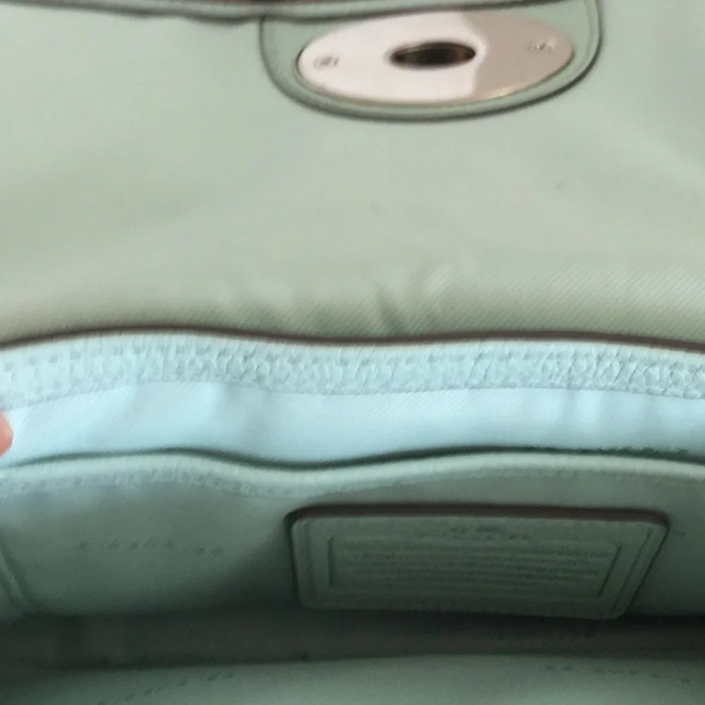 Coach Seaglass (Light green) Pebbled Leather Crosstown Crossbody 53083 $350 - Picture 5 of 7